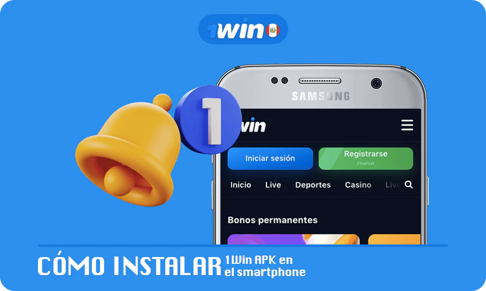 Instrucciones Cómo instalar 1Win APK en el smartphone