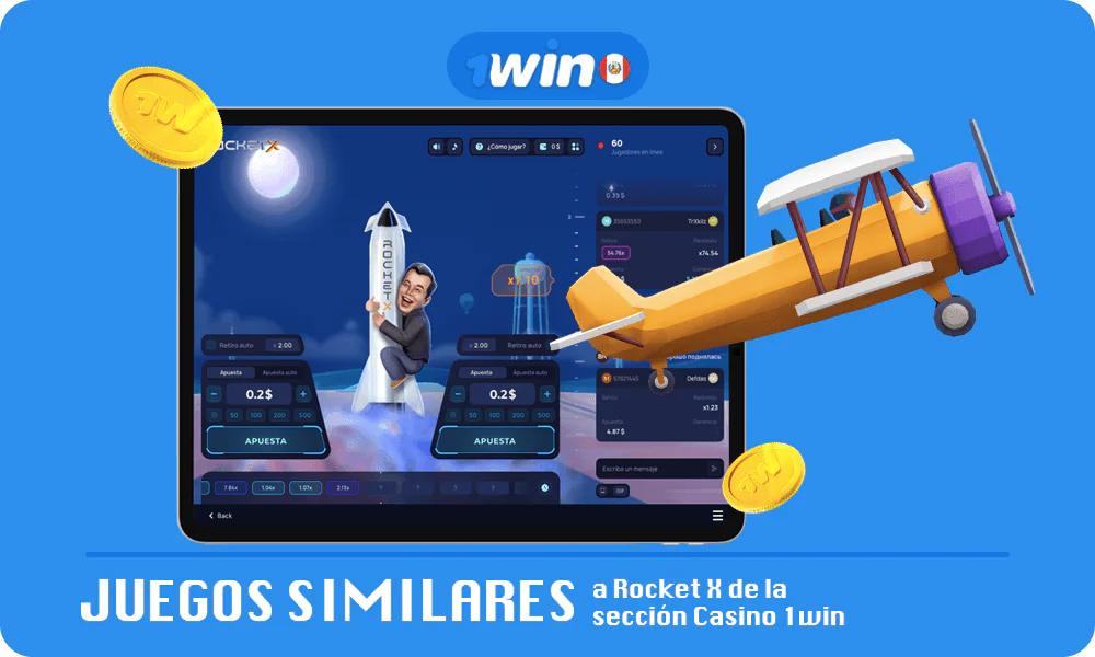 Lista con Juegos similares a Rocket X de la sección Casino 1win