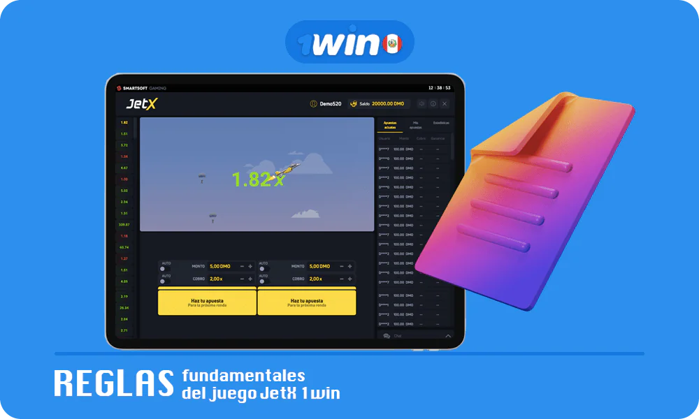 Reglas fundamentales del juego JetX 1win