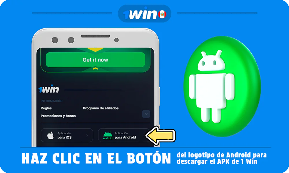Seleccione descargar apk para Android para comenzar a descargar 1win apk