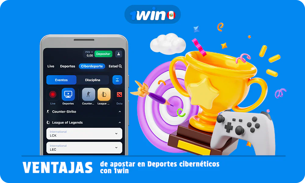 1win Perú tiene una serie de ventajas de apostar en ciberdeportes